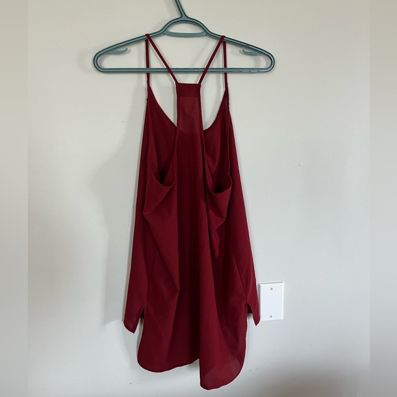 Red High-Low Tank Top - Picture 2 of 3